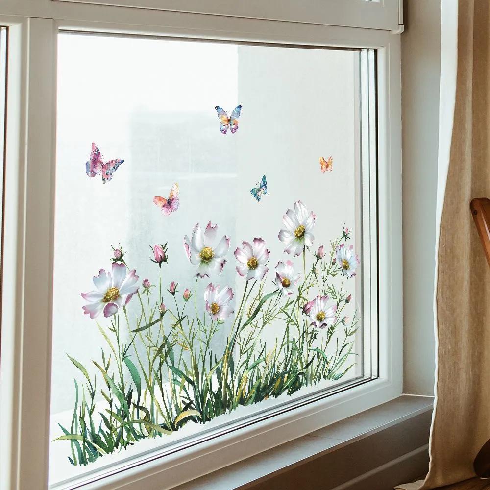 Gesang Blomma Löv Sovrum Vardagsrum Entré Heminredning Väggdekaler Självhäftande