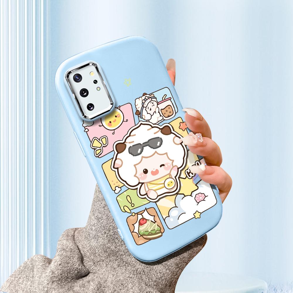 

Сплошной цвет с серебряным краем линзы, жирный корпус, Мягкий ТПУ, жидкий силиконовый чехол, противоударный чехол для телефона для Xiaomi Redmi Samsung Samsung A04S синий