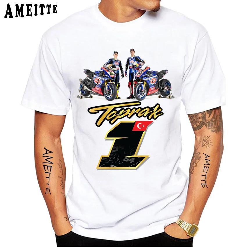 Tričko Toprak Razgatlioglu 54 Number 1 2023 Nové Letní Pánské Krátký Rukáv Hip Hopové Ležérní Tričko Harajuku Hip Hop Sportovní Bílá Trička