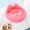 Elegant Lace Dog Puppy Bed Ruffled Princess Sofa Small Pets Creative Pink Lace Pet Beds Available All Seasons Light Blue Cat Nest Thick Soft Cushion