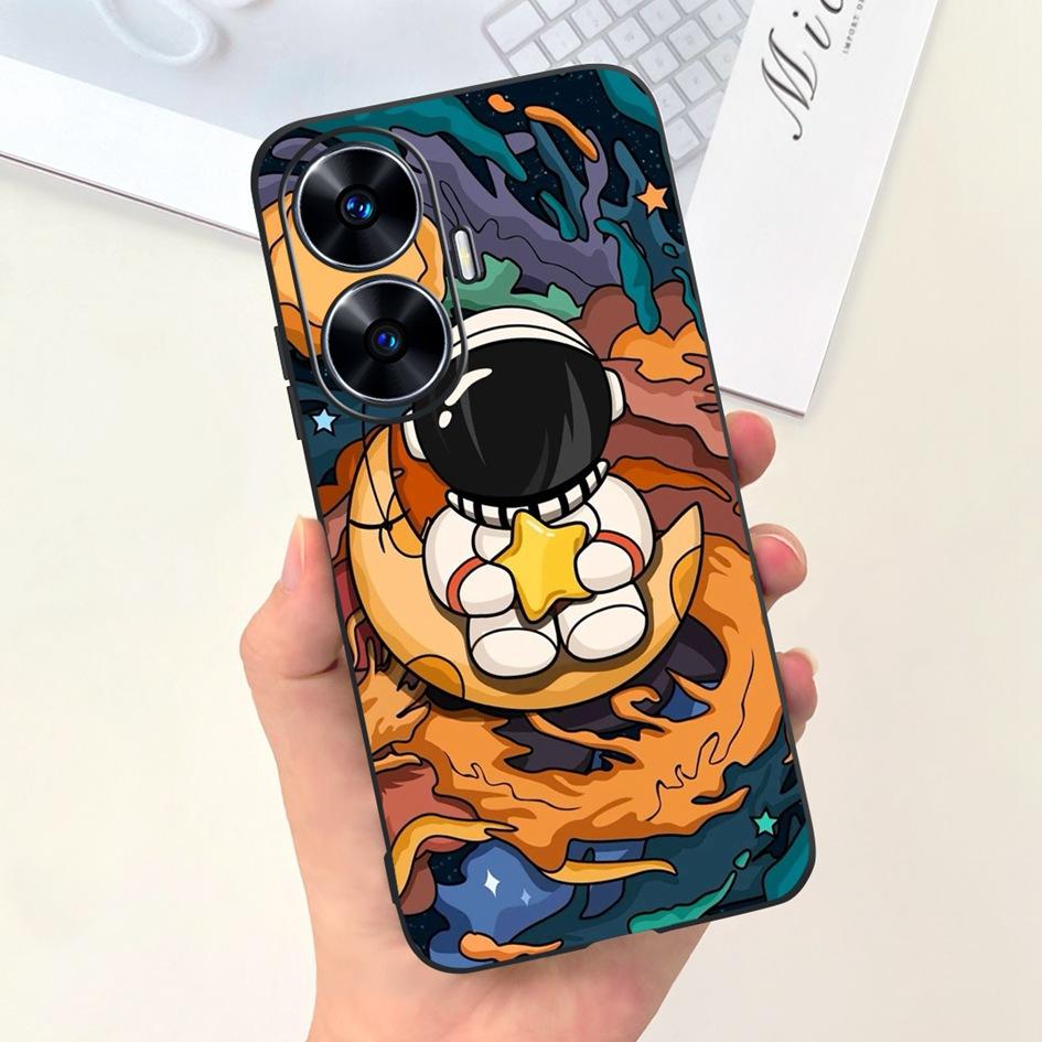 Per Custodia OPPO Realme C55 Carino Astronauta Cover Morbida in Silicone Posteriore per Realme C55 RMX3710 C 55 Real me C55 Custodia