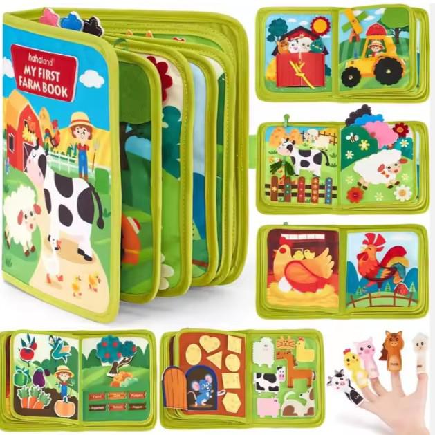 Animal Farm Felt Storybook: Baby's Busy Early Education Book