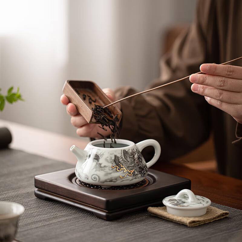 Su's Ceramic Ink Dragon Shi Piao Teapot