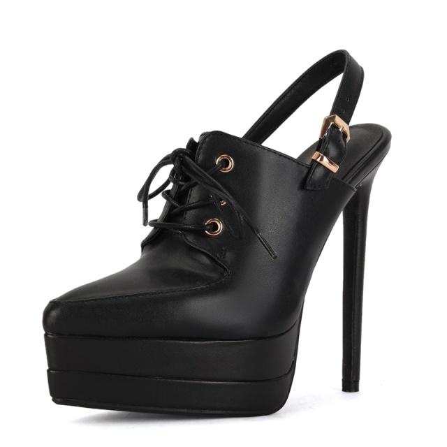 Sexy Pointed Toe High Heels Shoes Woman Sandals Platform Pumps Female Slippers Buckle Party Wedding Shoes Slingbacks Ladies Mule