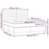 VidaXL Sommier à Lattes de Lit avec Matelas LED, Lit Rembourré, Lit Double, Lit Adulte de Chambre à Coucher Intérieur, 3136199