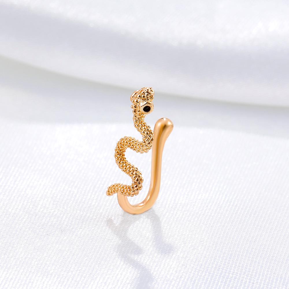 U-Shaped Non-Piercing Snake Nose Clip & Fake Stud Jewelry for Men and Women
