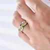 Anti Stress Stainless Steel Ring For Men Gear Chain Rotating Anxiety Relief Spinning Fidget Rings Punk Jewelry Size 6-13