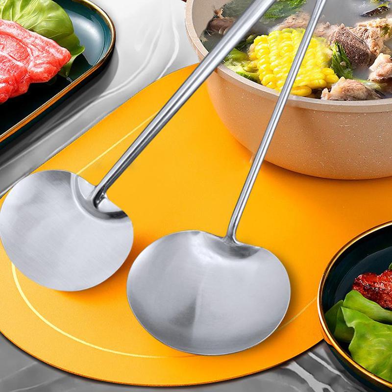 Soup Ladle, Wok Spatula,The Longer Handle Shovel Spoon Rustproof, Heat Resistance, Integral Forming Durable Stainless