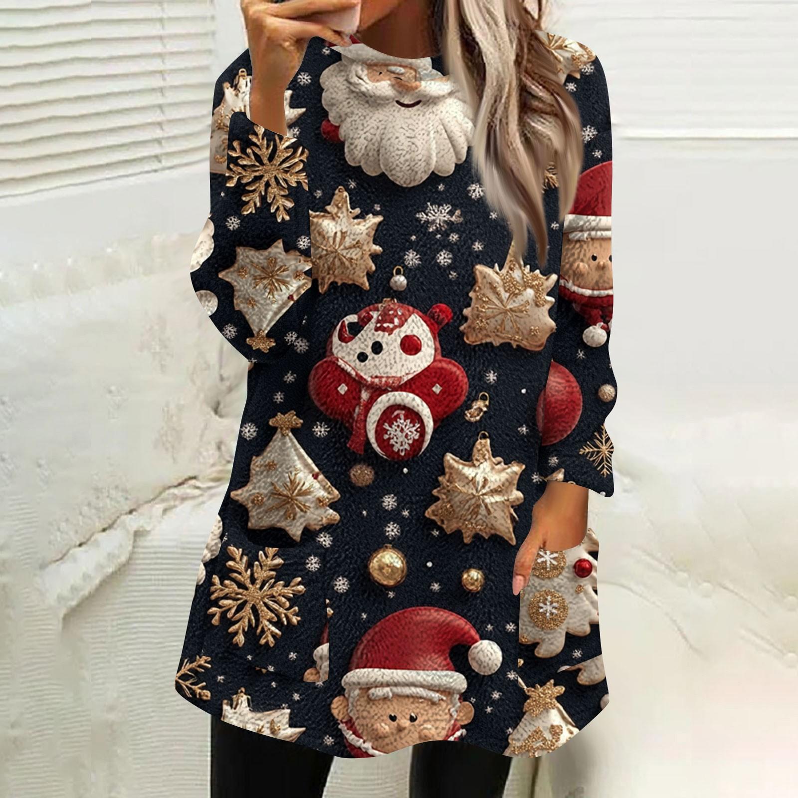 

Женская мода повседневная плюшевая толстовка с длинным рукавом с принтом и карманами S