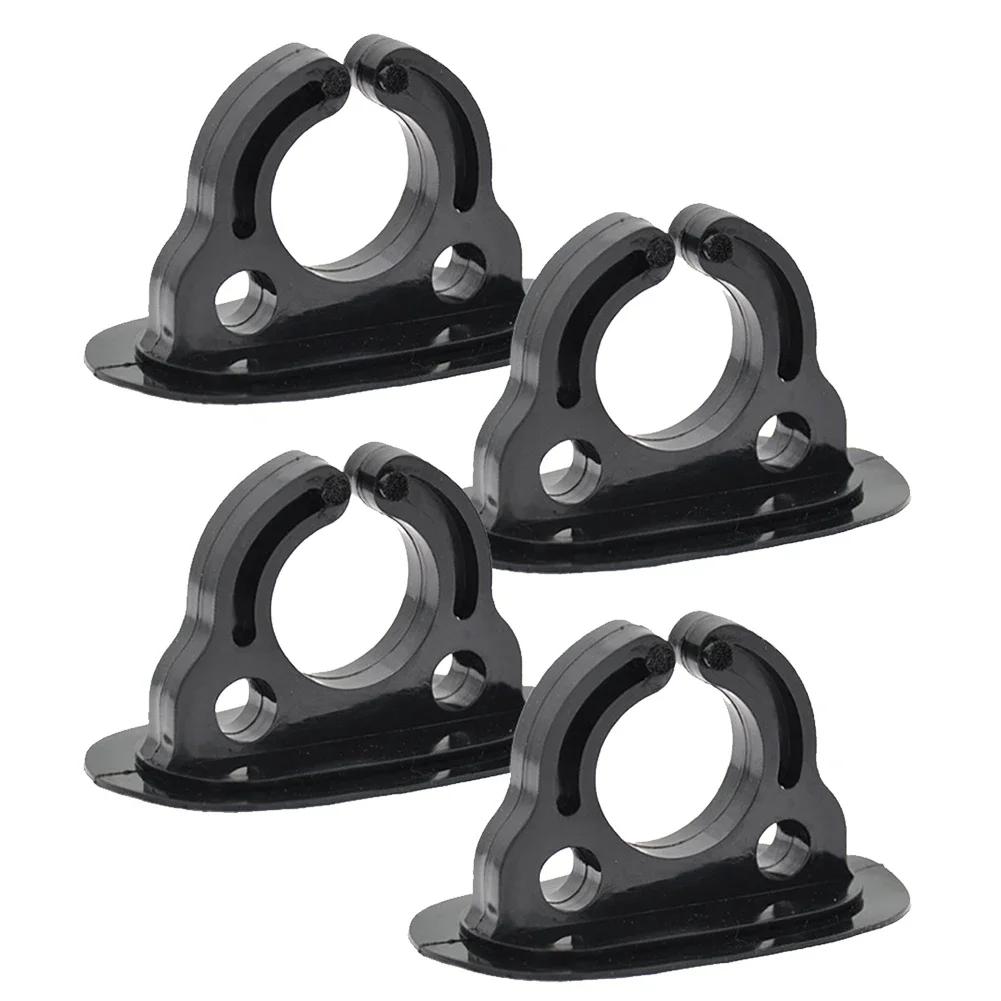 2/4PCS Black Applicable To Open Paddle Buckle Kayak Paddle Holder Clamp Plastic Inflatable Boat Paddle Holder Kayak Accessories