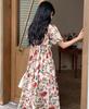 Rayon Fit and Flare Below The Knee One Piece Dresses for Women Dress Party Tunic