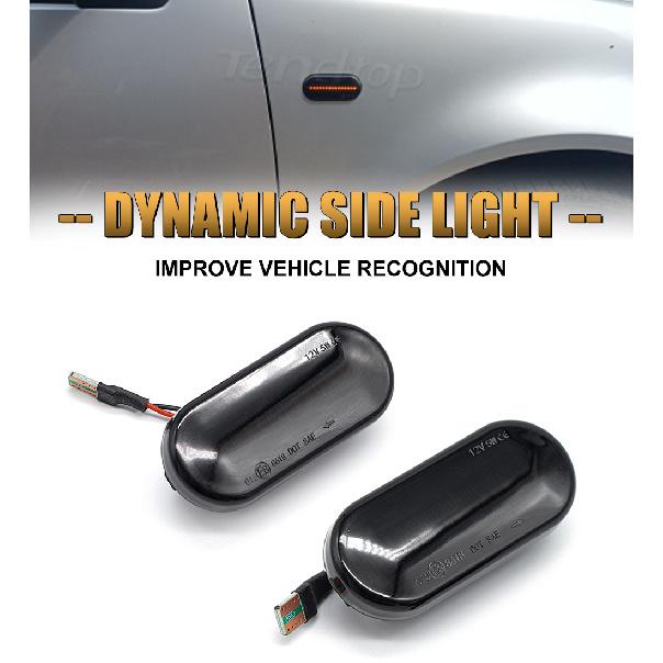 Dynamic Side Marker Light Turn Signal Flashing Blinker Lamp For SEAT Leon Ibiza 6L Ford Focus MK2 VW Golf 3 4 Lupo Passat PoloTurn Signal 2