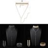 Geometric Alloy Choker Necklace With Rhinestone Embellishments For Fashion Women