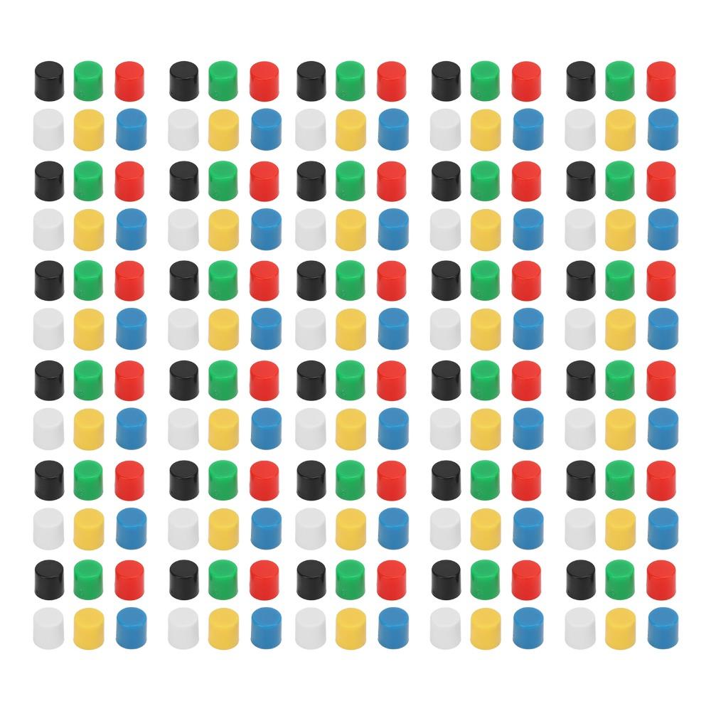 180PCS Round Shape Breadboard Push Button Cover Push Button Cover Set  Electronic Prototyping