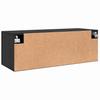 Wall Cabinet Black Oak Effect 100 X 36.5 X 35 Cm