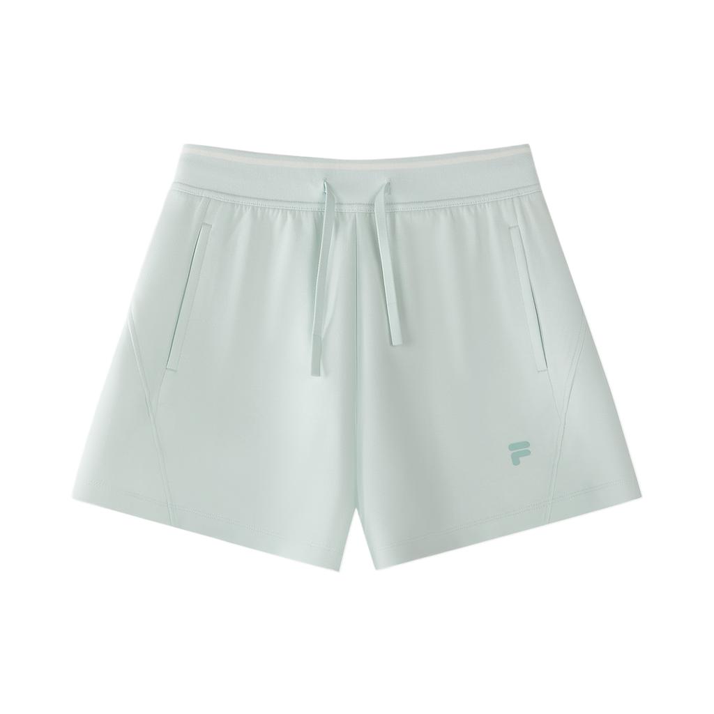 Fila Fusion Classic Minimalist Series Solid Color Lace-Up Mid-Rise Casual Shorts Women Shorts T11W625604F-LG