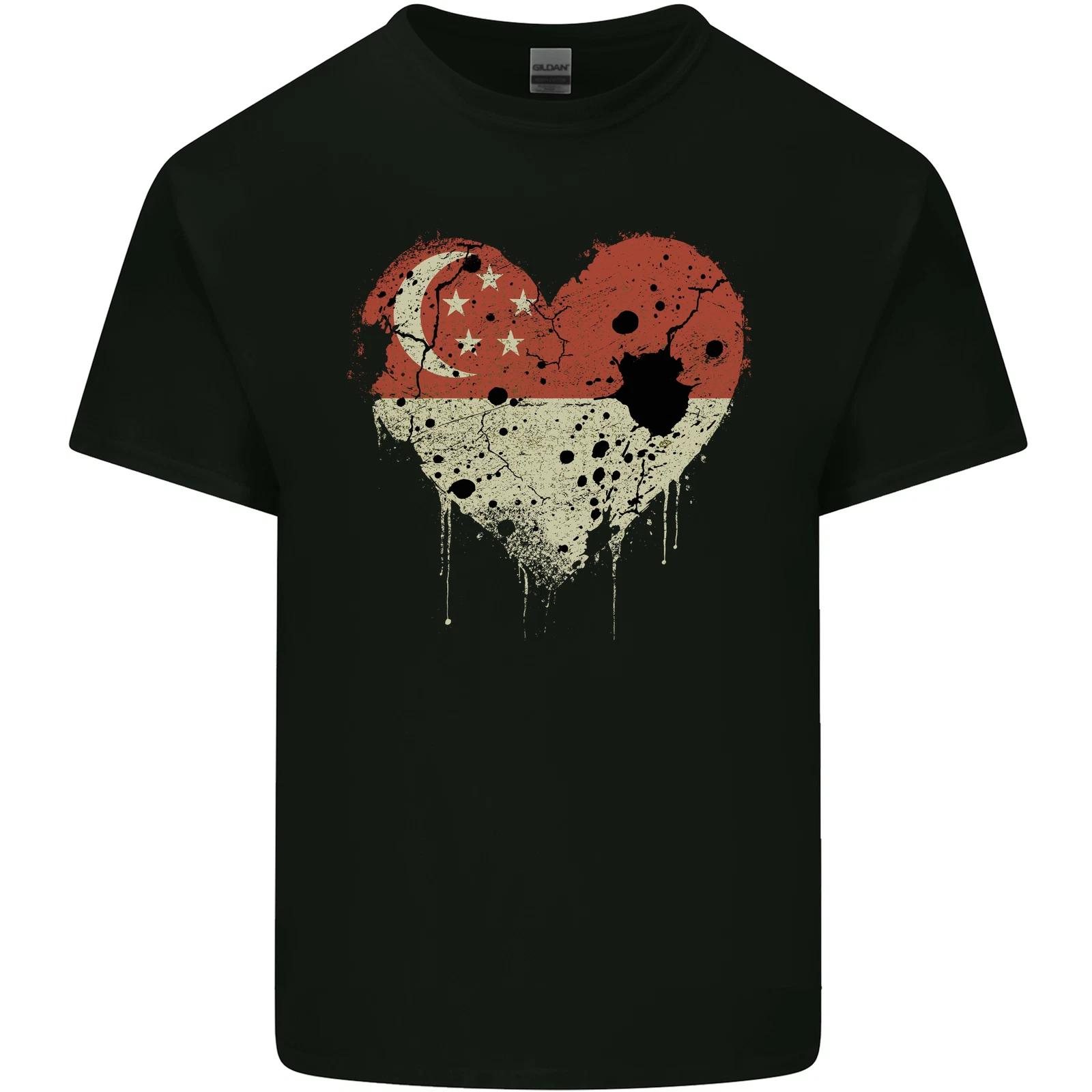 Love Singapore Flag Singaporean Day Football Kids T-Shirt Childrens 3XL