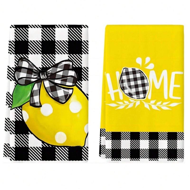 2 Stück Küchentücher, Handtuchsets, Super saugfähige weiche Reinigungstücher, Küchen Dekoration, Küchenutensilien, Haushaltsutensilien, Reinigungstücher