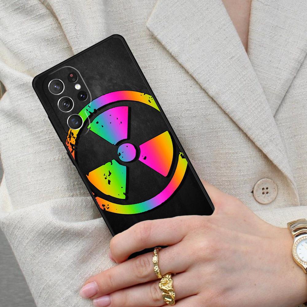 Nuclear Radiation Warning Sign Cell Phone Case for Samsung Galaxy S26 Ultra S25 S24 S23 S22 S21 S20 Note10 Cover