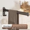 Miling Wall-Mounted Rotating Folding Towel Bar with Storage Shelf