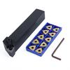 Blade Lathe Turning +10pcs 25mm Carbide Gold Inserts Kit Stainless Steel WNMG080404 Wrench MWLNR2525M08 Part Accs