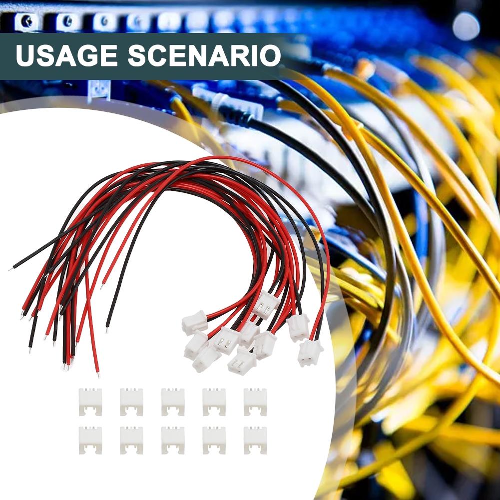 2-4 Pin Connector Plugs With Wire 10 Sets Of 24AWG