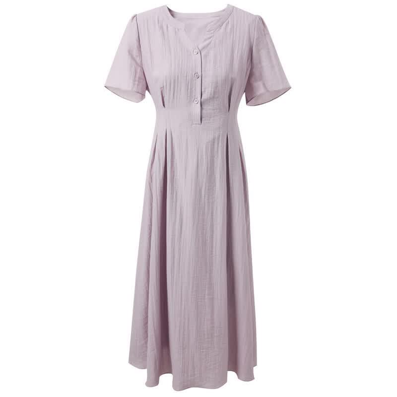 Women's Lyocell Linen A-Line Long Dress