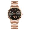 Ladies Temperament Luminous Steel Band Glass Alloy Quartz Watch