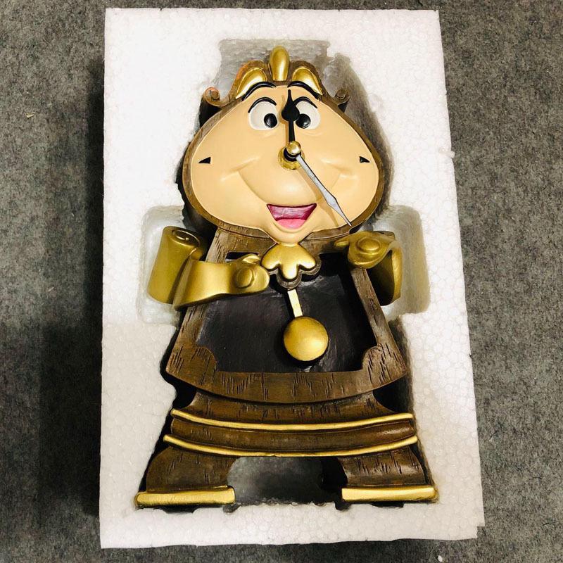 Beauty and the Beast Collection: Lumiere Candelabra & Cogsworth Pendulum Resin Table Clocks