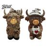Farmhouse Kitchen Decor Highland Cow Figurine Resin Coffee Statue for Home Decor Artistic Floral Figurines Country Style Tabletop Ornament