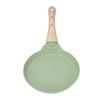 Frying Pan Wood Handle Aluminum Alloy Cooking Skillet Fast Heating Non Stick Omelet Pan for Home Kitchen