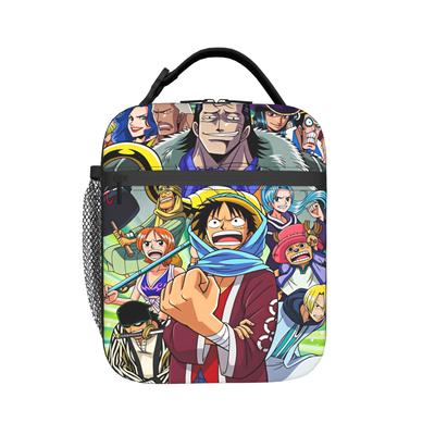 Ones Pieces Luffy Lunch Bag For Girls Lunch Box Vintage Outdoor Picnic Cooler Bag Portable Waterproof Thermal Tote Handbags