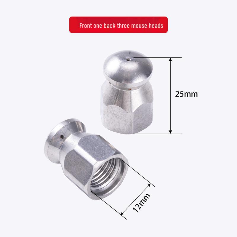 

Вращающаяся насадка из нержавеющей стали для очистки канализации с быстроразъемным соединением 1/4, головка-крыса высокого давления