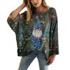 XY-LK01-Pullover hollow blouse 3D printed sweater spring and summer new