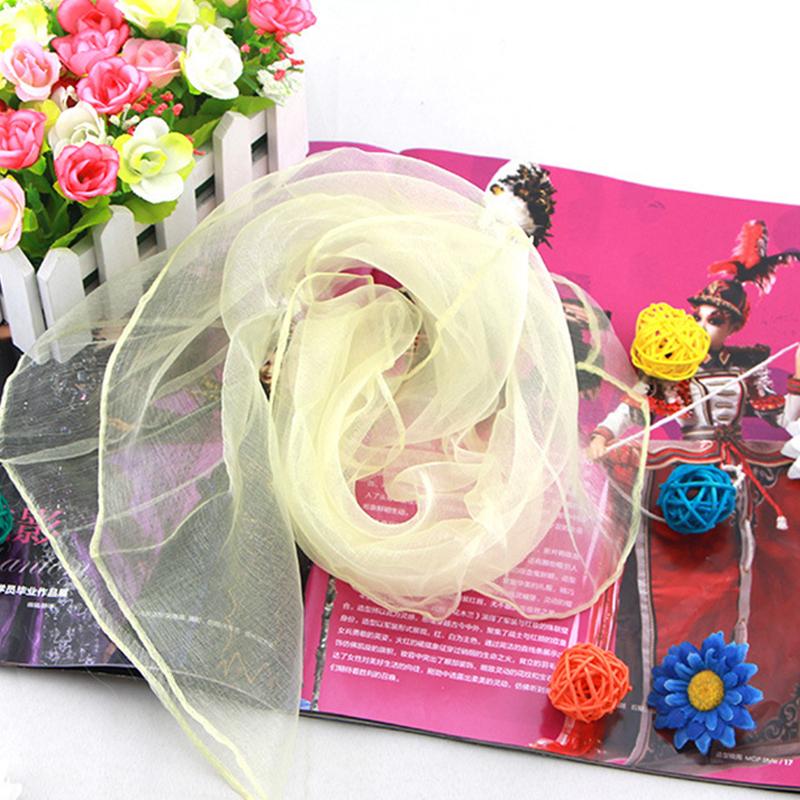 60cm Seidensatin Haar-Schal Chiffon Halstuch Sonnenschutz Kleiner Schal Hijabs Kopf Nacken Schals Bonbonfarbenes Quadratisches Tuch Weich