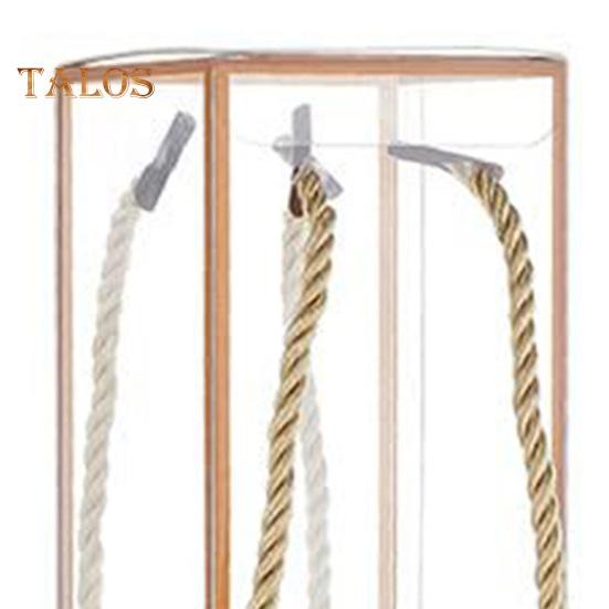 12 Pcs Clear Plastic Gift Box Transparent Cuboid Candy Box with Golden Borders And Cord Party Favor Wrapping Box for Bridal Gift Treats