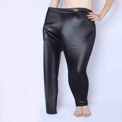 Ženy Sexy tenké Cashmere Leather Nohavice Matné Wear Legíny Elastické nohavice