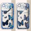 Butterfly Printed Phone Case for Apple iPhone 7 8 11 SE 12 Pro XS Max XR 14 Pro Max 13 Mini 15 Plus Transparent Soft Cover
