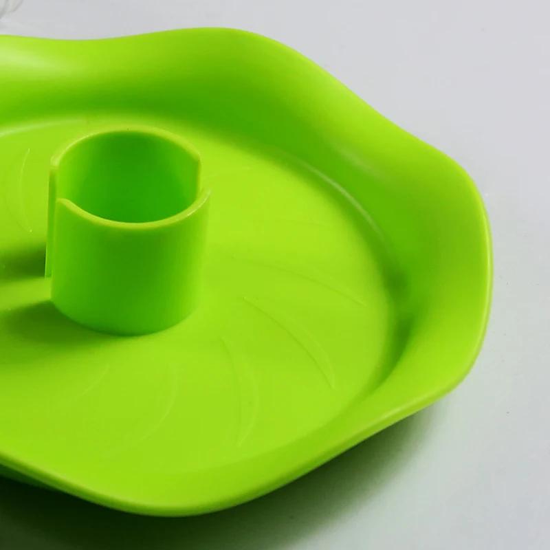 Lotus Shape Automatic Water Dispenser for Turtle Amphibious Reptile Feeding Bowl Plastic Non-Spill Water Feeder Lizard Tortoise