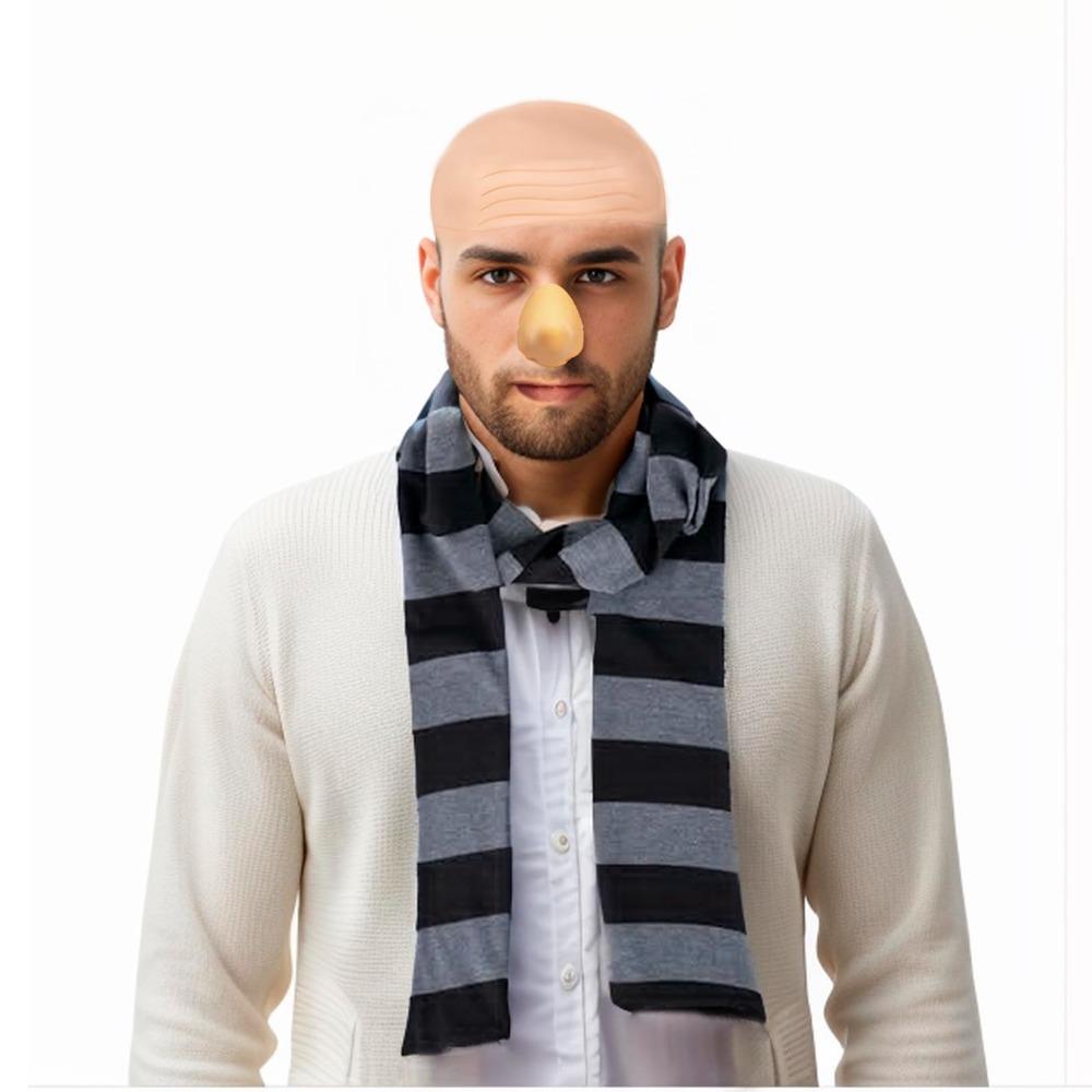 Striped Halloween Costume Accessories Despicable Me Winter Scarf New Gru Cos Scarf  for Adult