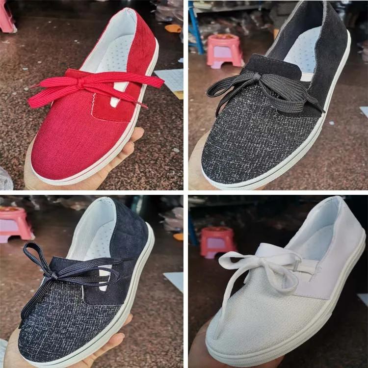 Fashion Ladies Light Walking Shoes Solid Color Daily Low Top Loafers Casual Sneakers Women's Trainers Footwear Summer Large Size 42 43