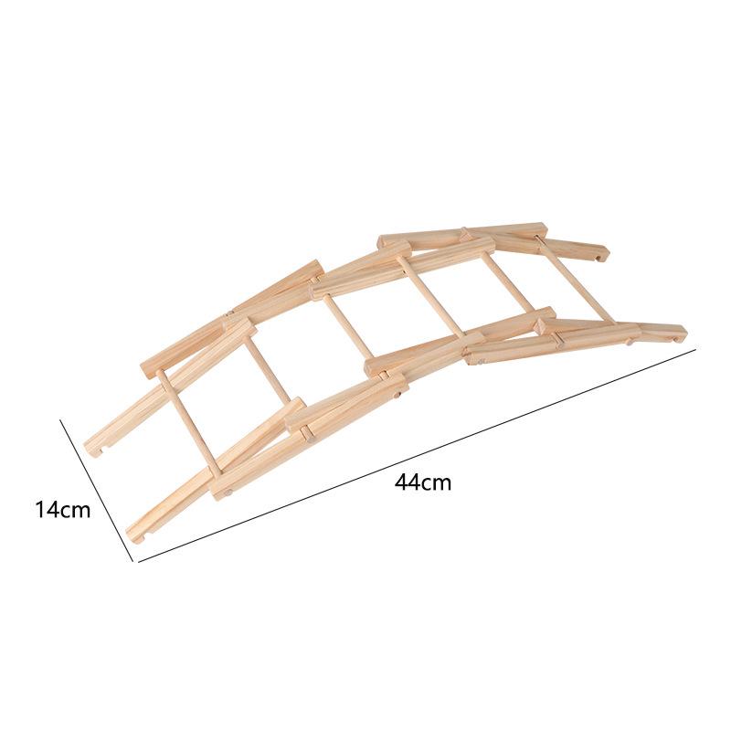 Wooden DIY Lever Bridge Educational Building Toy for Kids