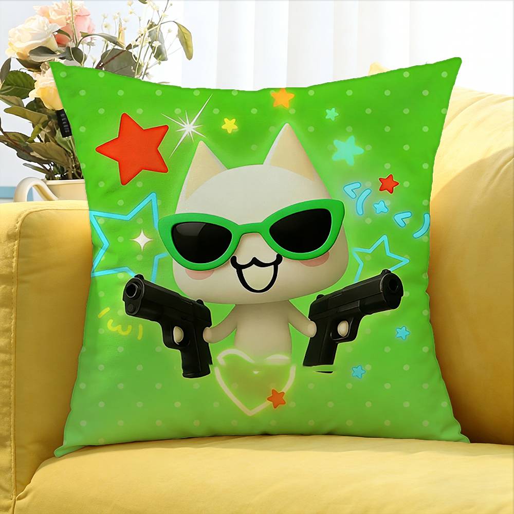 

cute IInoue Cat World Various Sizes Square Pillow Case For Car Home Bedchamber Decor 30X30cm