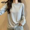 MJ STYLE Women's Pure Cotton Long Sleeve T-Shirt