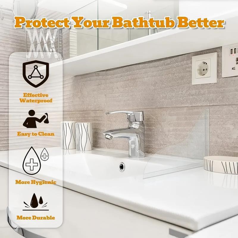 Acrylic Transparent Waterproof Splash Guard for Shower and Bathtub