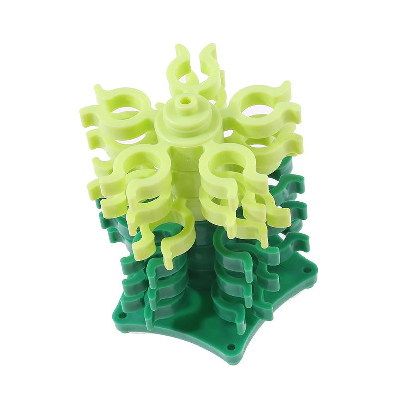 Sytrådspoler Tårn Oppbevaringsklemmer Stativ for 30 Trådspoler Plast Holder Klemmer Organizer Symaskin DIY Broderiverktøy