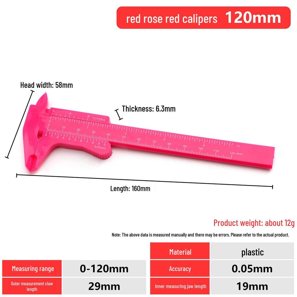 Plastic Vernier Caliper 0-150mm Measuring Tool for Students