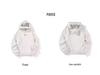 Men's American Style Gradient Letter Embroidery Fleece-Lined Hooded Sweatshirt, Autumn Loose Fit Versatile Casual Hoodie