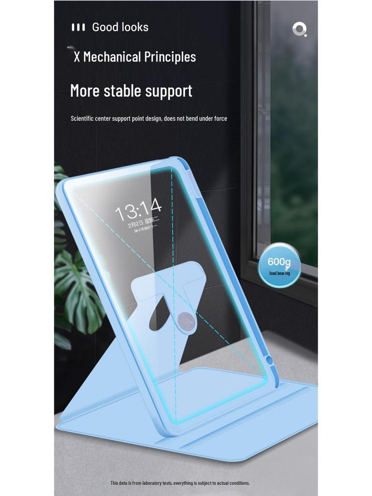 OPPO Tablet Case - 360° Rotating Acrylic with Pen Slot for AIR2 (11.4") & OnePlus Pro (12.1")