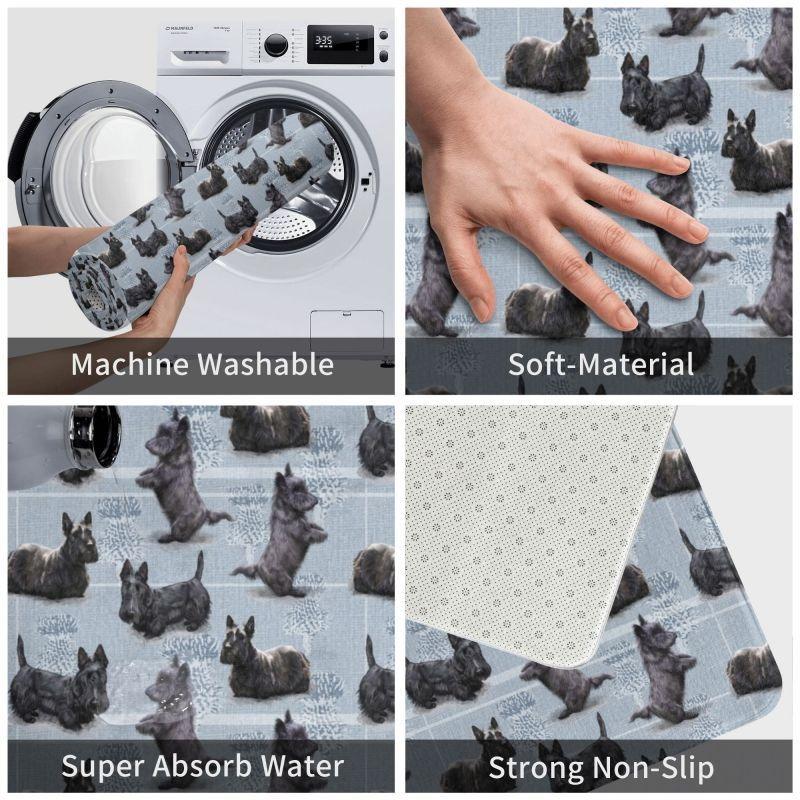 Cute Scottish Terrier Front Door Floor Entrance Mats Indoor Scottie Dog Bath Kitchen Doormat Toilet Carpet Rug Home Decoration